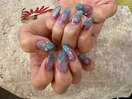 水滴梅雨ネイル