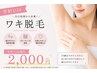 【学割U24】ワキ脱毛/黒ずみポツポツ毛穴とオサラバ☆￥2,750→￥2,000