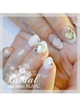 ネイルサロンブラン(nail salon BLANC)/ビジューのブライダルネイル