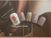 ネイルサロン アミティエ(Nail Salon Amitie)/アンティークバラfootネイル