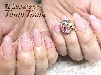 Vカットストーンネイル Pg ネイルサロン タムタム Nail Salon Tamutamu のフォトギャラリー ホットペッパービューティー