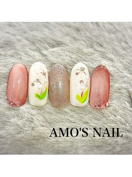 アモズネイル さっぽろ東急百貨店(AMO'S NAIL)/11000円デザイン