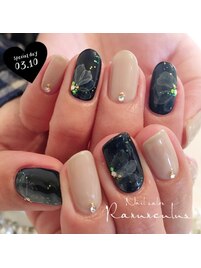 キラン☆たらし込みフラワー☆