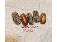 プッカ(Pukka)/パイソン柄とミラーミラーネイル