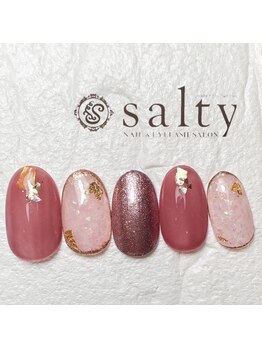 ネイルアンドアイラッシュサロン ソルティ 寺田町(salty)/ニュアンスネイル
