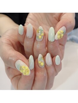 ぽこぽこミモザネイル