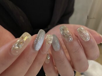 アイネイルズ 吉祥寺店(I nails)/アイスブルーニュアンスマグ