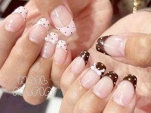 ネイルマフィア 新宿(NAIL MAFIA)/ドット/フレンチ/リボン