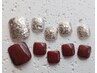 【オフ無料】2度塗り！攻め塗！フットジェル★ワンカラーorラメ￥６４９０