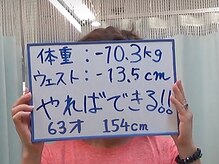 杉本接骨鍼灸院/【痩身】62.3→？kg　61歳159cm