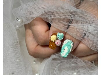 ビューティーエース リネイル(BeautyA×Re:NaiL)/大島指名限定☆アイスネイル親指