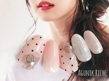 アグニークリッシェ(Agunik Riche)/【水彩フラワーネイル】