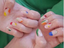 オブヘア ジユウガオカ(of HAIR jiyugaoka)/ポップなアートネイル