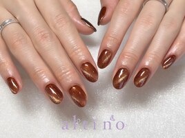 マグネット×秋ネイル