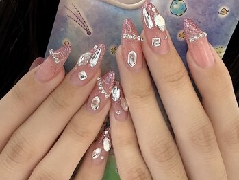 ピンクラメ×ビジュー