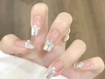 サロンモリ(Salon Mori)の写真/【"上品×カワイイ"デザインで指先美人♪】長く綺麗に見える長さだしデザインで指先から美人に♪