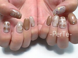 冬ネイル/キラキラ/ツイード