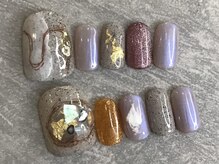 カラネイル 南森町店(calla nail)/アシメデザイン　フットネイル