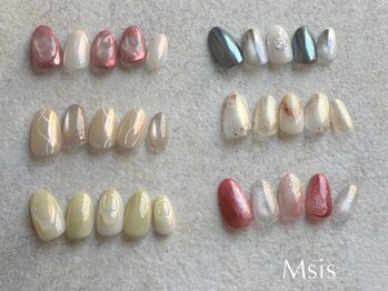 エムシス 代々木店(Msis)の写真/1色で華やかなお手元に。当店人気No,1【定額デザイン￥7700】初回オフ無料/パラジェル半額