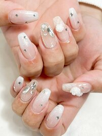 大人ガーリー薔薇デザイン