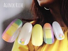 アグニークリッシェ(Agunik Riche)/【チェック柄ネイル】
