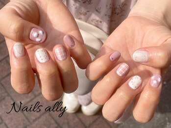 ネイルズアリー 立川店(Nails ally)/チェリー×さくらんぼ×チェック