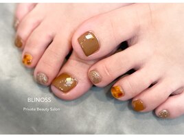 べっ甲☆フットネイル