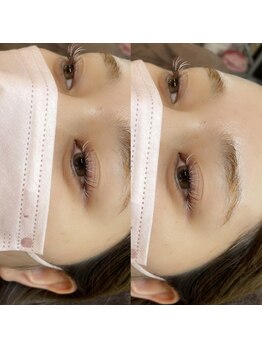 ワヴアイラッシュ(WUV eyelash)/white × terracotta color mix