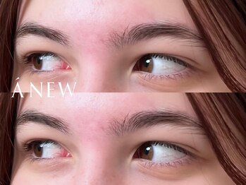 アニュー 目黒(ANEW)の写真/眉スタイリング間引き込◎《まつげ×眉毛の施術で目元の印象UP》骨格や雰囲気に合わせたナチュラル眉に