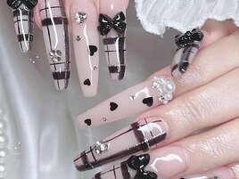 クリスマスチェックネイル