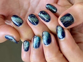 ブランシュ 藤沢(Blanche)/オーダーメイドネイル 深い蒼