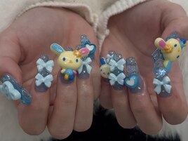 リボンたっぷりブルースカルプ