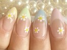 お花フレンチネイル