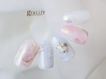 グラティフィー 梅田店(gratify)/淡色シェルネイル