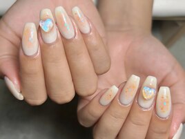 ぷっくりハートネイル