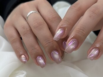 オーロラビー玉ネイル