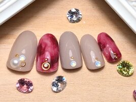 赤べっ甲ネイル