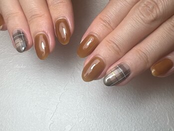 ネイルサロンリシェ 烏丸御池(Recher)/くすみベージュのチェック