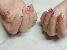 フランセス(Frances)/手描きポインセチア