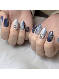 雪の結晶ネイル