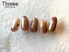 ブラウン系ニュアンスアート