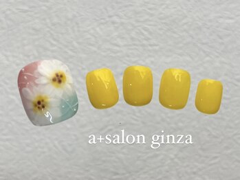 エープラスサロン ギンザ(a+salon ginza)/フット/春・夏フラワーネイル