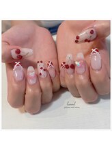 ハヌル(haneul.)/さくらんぼ×チェックネイル