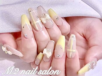 エムズ ネイルサロン(M2)/イエローフレンチワンホンネイル