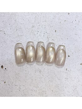 ネイルアンドまつげ リュフェール 五反田(Nail Lufaire)/マグネット×フレンチネイル