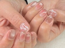 グロスネイル(gloss nail)/ジェルアート/リボンネイル