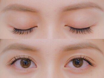 ボネール(nail ＆ eyelash Bounail)/左フラット  右セーブル160本