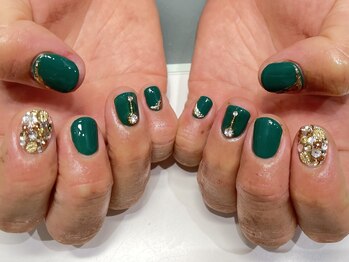 クォーターリゾートネイル(QUARTER RESORT nail)/ビジューネイル☆