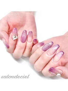 サロンドシエル(salon de ciel)/キラキラマグネットネイル