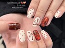 バレンタインネイル